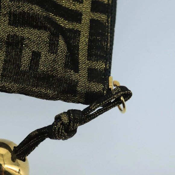 FENDI Zucca Canvas Pouch Gold Auth 102385 - Picture 10 of 15